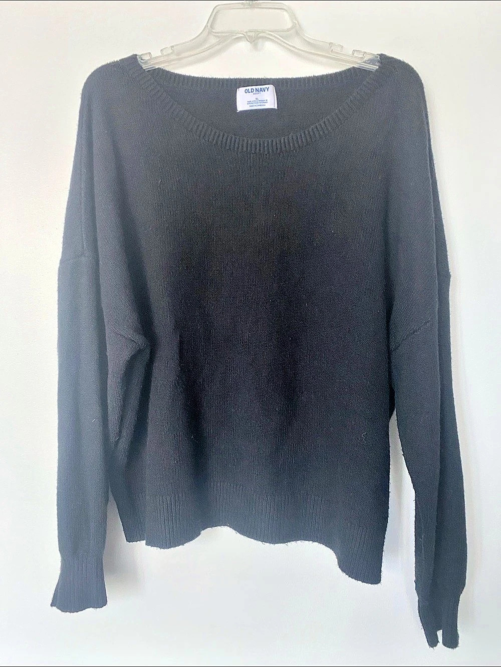 Old Navy SoSoft Oversized Scoop-Neck Sweater Black X-Large